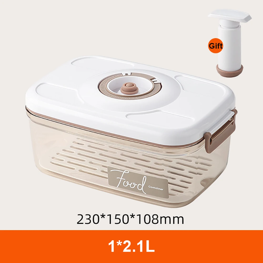 Voedsel Opslag Container Vacuüm Doos Grote Capaciteit Voedsel Dispenser Voor Keuken Transparant Verzegeld Voedsel Organizer Houden Lunch Verse: Licht Groen