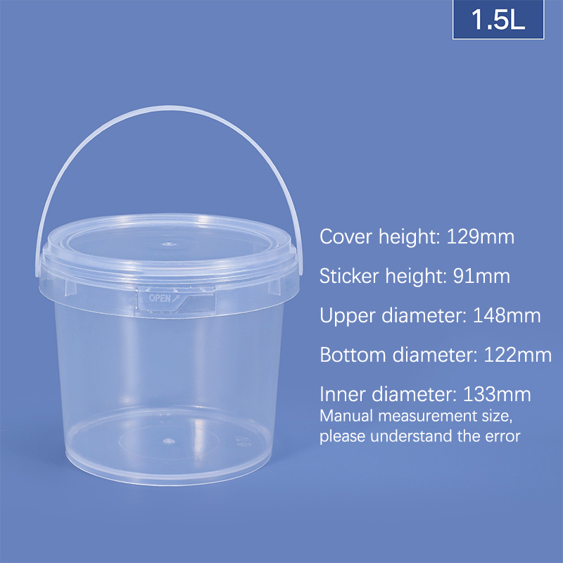 150ml-1500ml bpa-freier leerer Plastik eimer mit Deckel luftdicht pp Gläser klarer Behälter für sterben Lagerung von Lebensmitteln: Pflaume