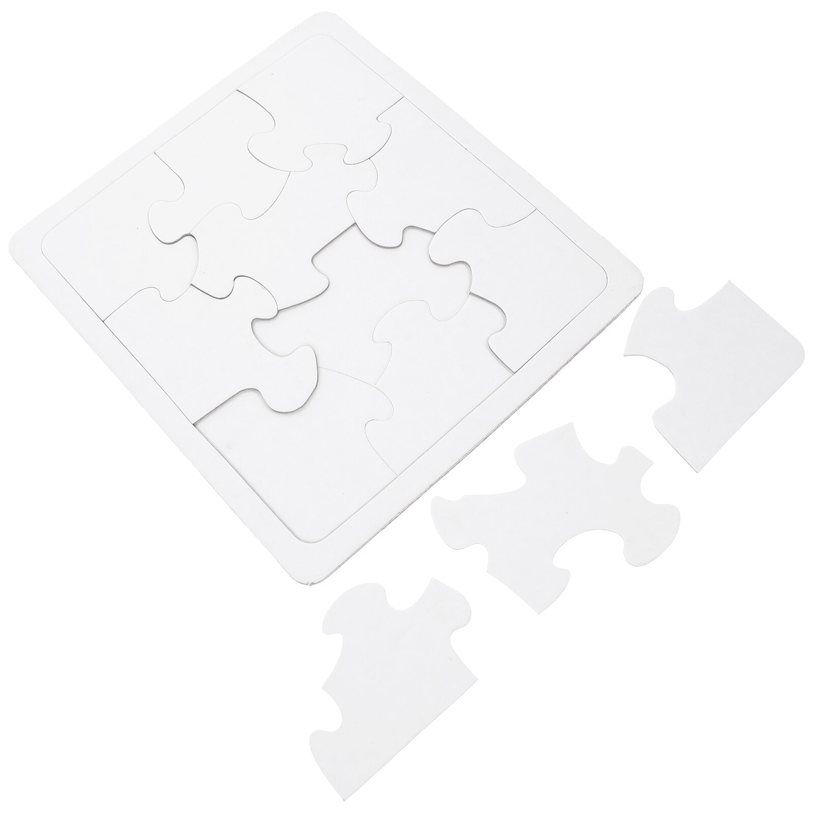 4 pieces wedding favor puzzles blank puzzle pieces writing on wedding guests puzzle: Default Title
