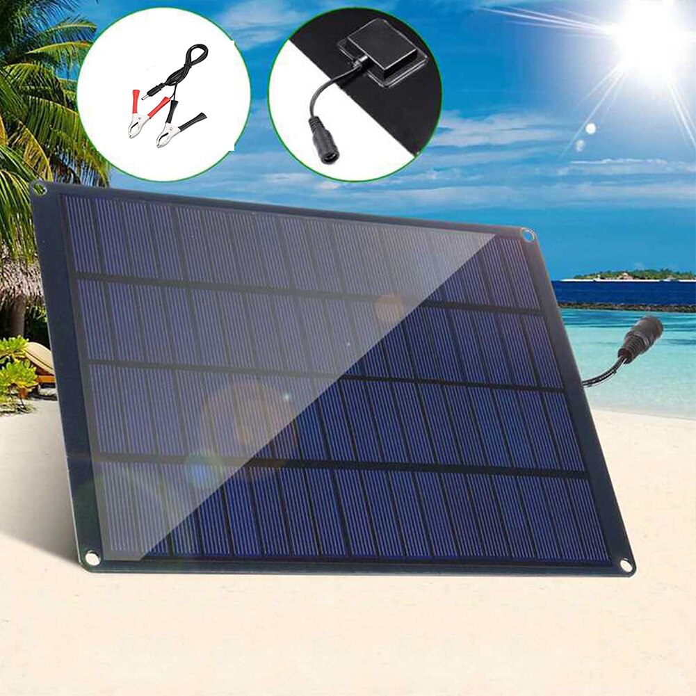 Solar Cell 12V Mini Solar System DIY For Battery 20W Solar Panel Travel & Phone & Boat Portable Solar Panel