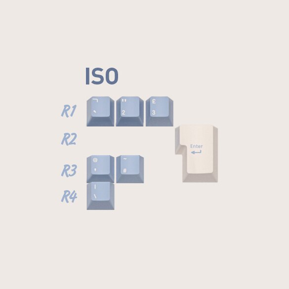 DOMIKEY Zero-G Studio Cherry Profile Keycaps For Mechanical Keyboard Double-Shot Triple-Shot PBT Keycap For GH60 GK64 RK87: ISO