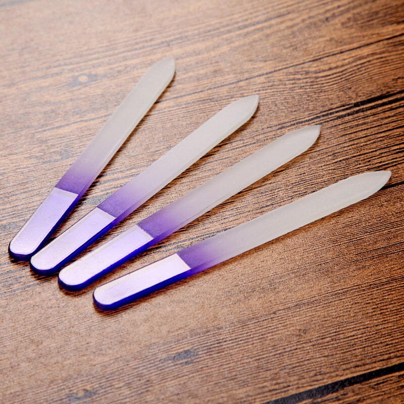 4pcs Durable Nail Files Crystal Glass UV Gel Grinding Buffers Sanding Buffer Salon Nails Glitter Manicure Pedicure Tool Accesory