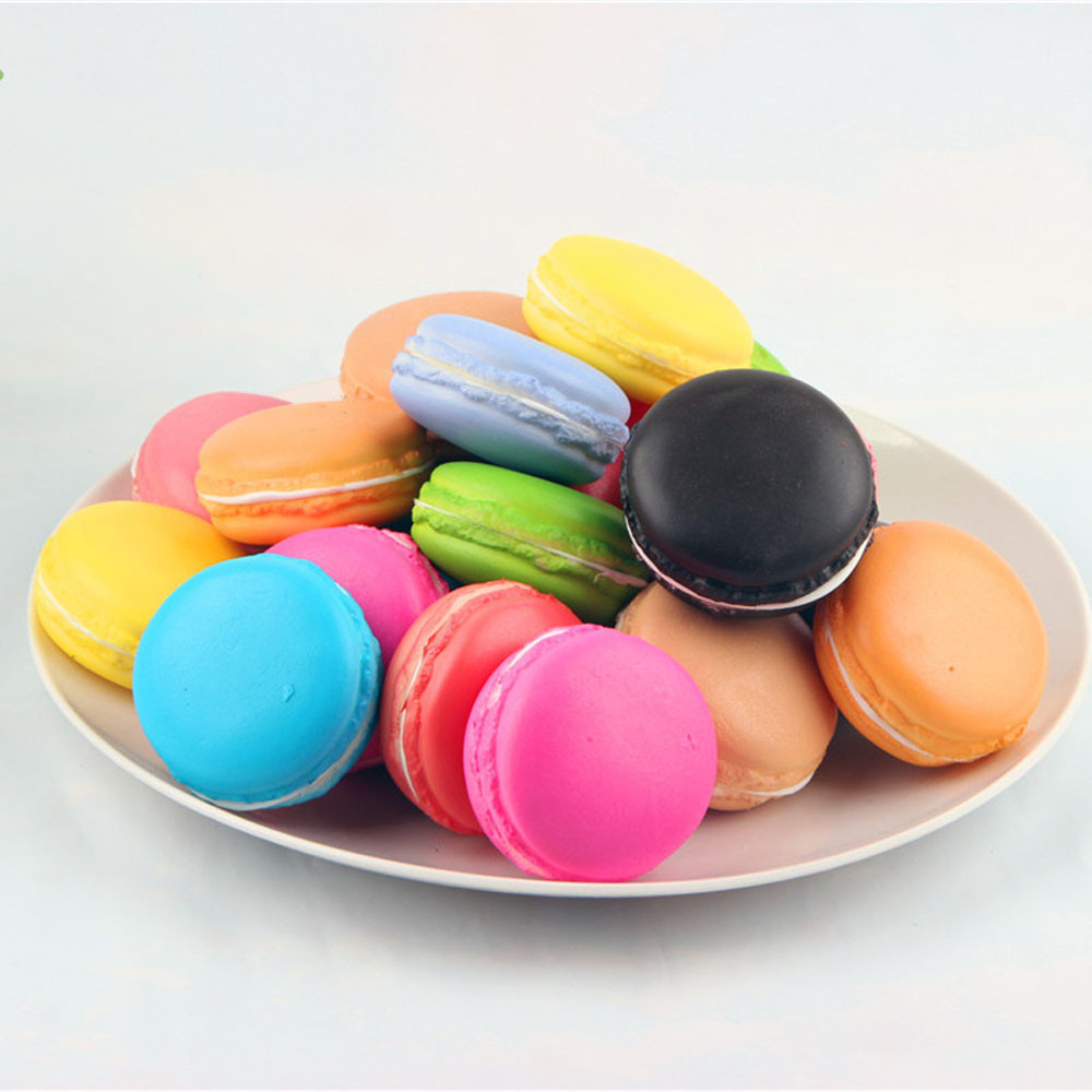 1pc Simulation Macaron Squeeze Toy Food Squishy squishes slow rising Toys Decompression kawaii stationery Stress Relief Toy A1
