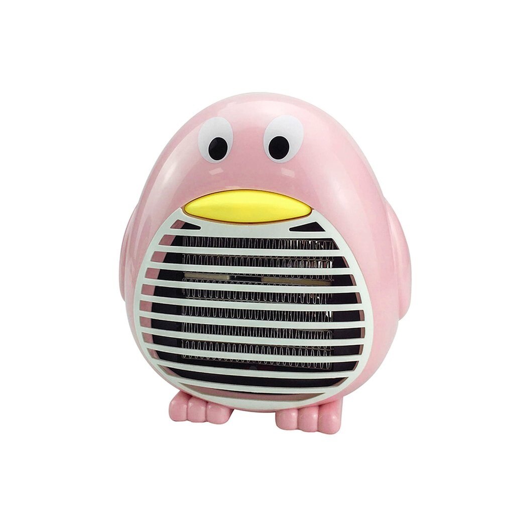 Elektrische Pinguin Heizungen Mini Schreibtisch Heizlüfter Mit PTC Keramik Heizung Element Schutz Heizung Für Büro Wohnzimmer: Rosa / uns