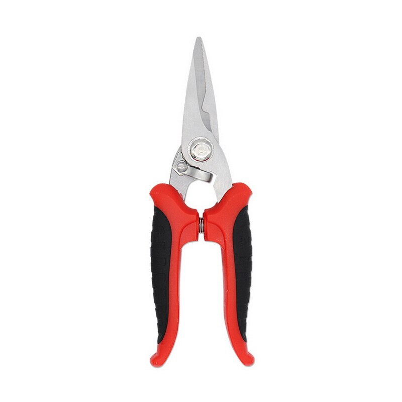 Gardening Fruit Shears Multi-function Tree Branch Shears Garden Shears Anti-slip And Labor-saving Manual Pruning Shears: 7inch Red Black