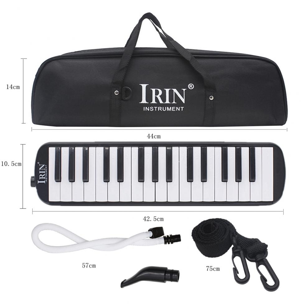 32 Keys Melodica Pianica Piano Style Melodica Musical Instrument with Carrying Bag for Students Music Lovers Beginners Kids: black