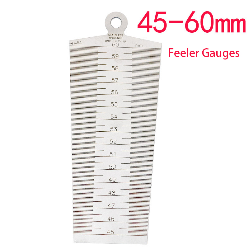 45-60mm Feeler Gauges Single And Double Side Taper Ruler Stainless Steel Metric And Imperial System Inner Diameter Ruler Outlet