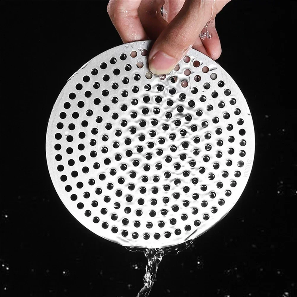 Colador de fregadero de ducha de acero inoxidable, cubierta de filtro de pelo para baño, ducha, cubierta Circular de drenaje de suelo, pantalla de filtro de pelo