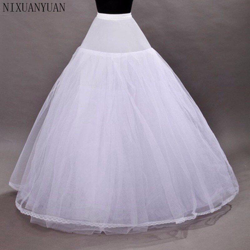 A Line Lace Tulle Wedding Bridal Petticoat Underskirt Crinolines for Wedding Dress
