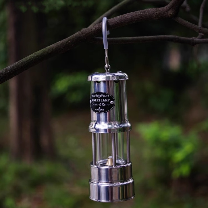 Miners lamp Flame-safety Paraffin covered oil lantern: WHITE
