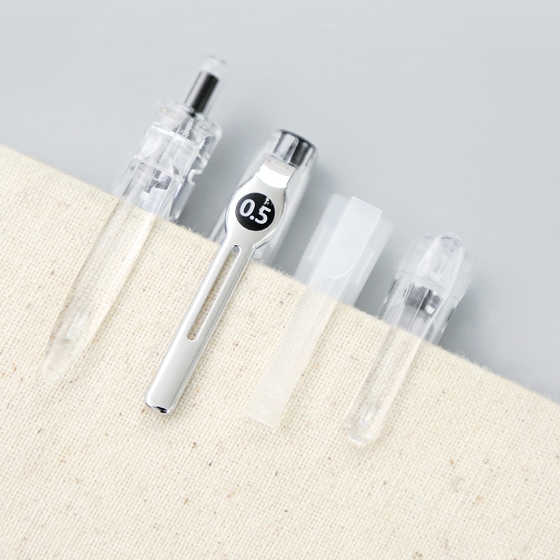 4 pcs/set Simple Press Gel Pen Black Neuter Pen 0.5mm Drawing Pens Students School Office Writing Stationery Supplies