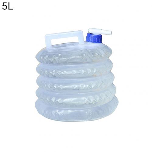 5/10/15L Foldable Water Bucket Bag Bottle Container Outdoor Camping Hiking BBQ Water Bottle Bucket Water Storage Bag: 5L
