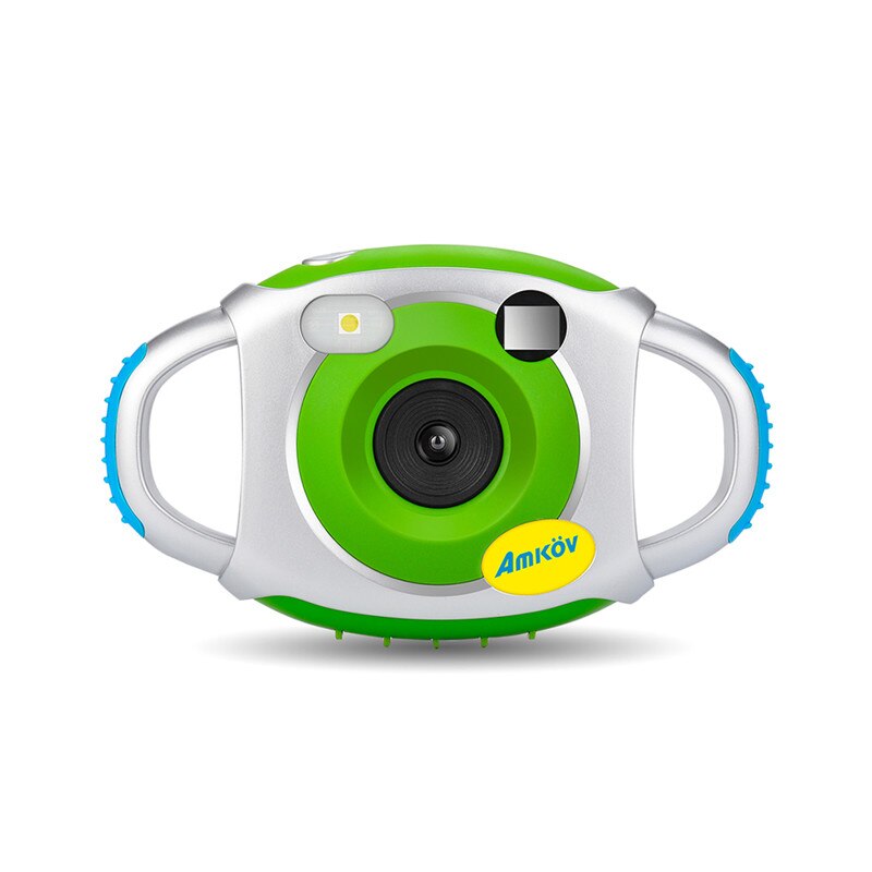 AMKOV Mini Camera Creativity Neck Camera Photography for Cute Kid Portable 5MP HD Camera Support Speaker Recording 32GB SD Card