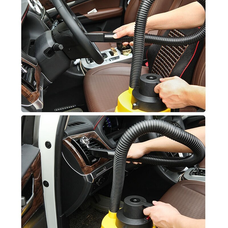 Aspiradora portátil para coche, potente Inflador de vacío de bote seco y húmedo para coche Turbo DC 12V
