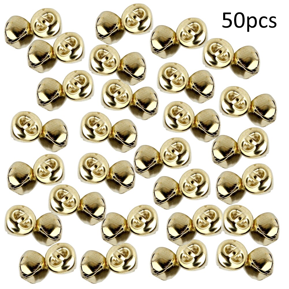 50Pcs Diy Jingle Bells Aluminium Losse Kralen Kleine Voor Festival Thuis Party Kerstboom Decoratie Ambachten Accessoires