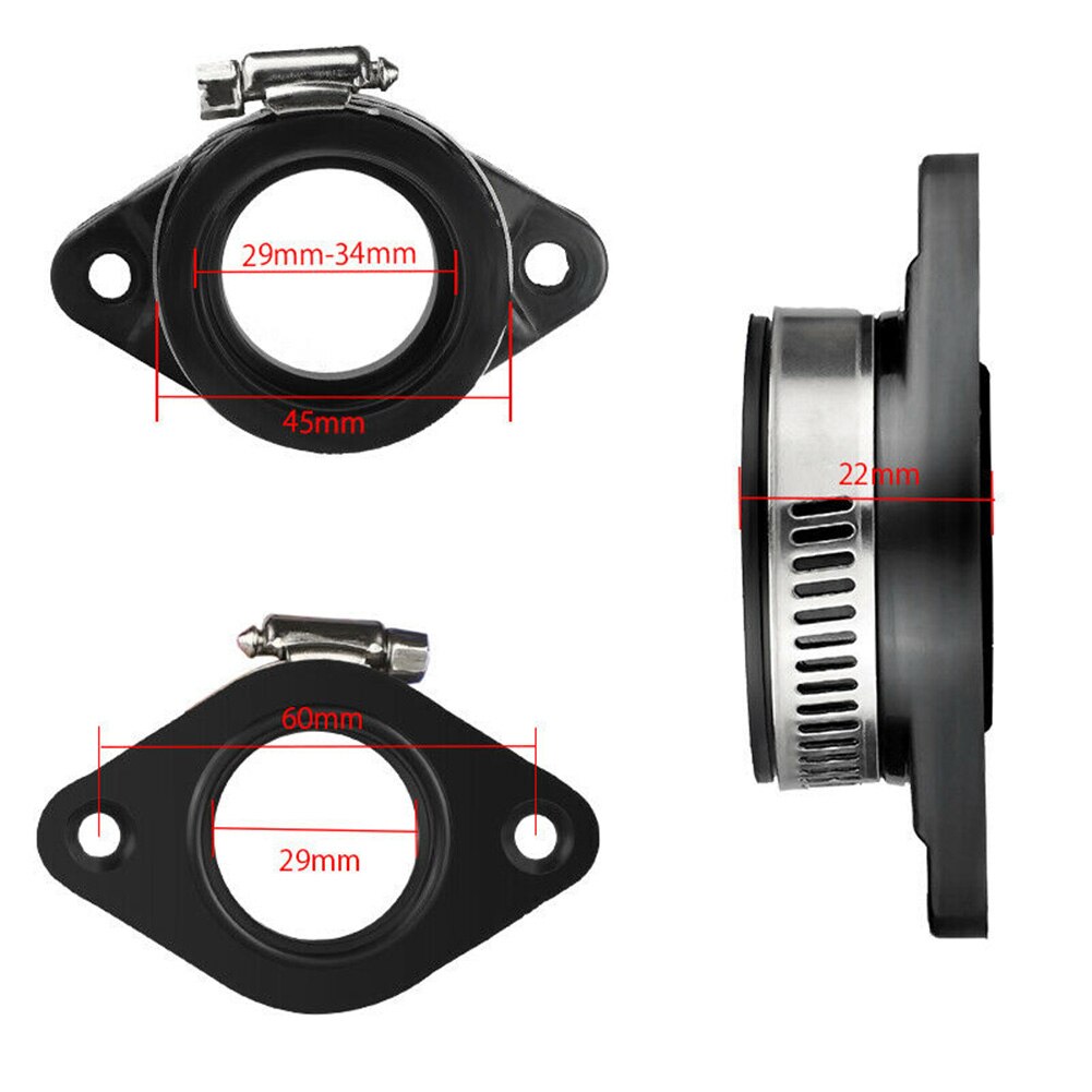 Flänsadapter carb manifold bagage för pwk 28mm 30mm förgasare utv atv motorcykel terrängfordon fyrhjulig motorcykel