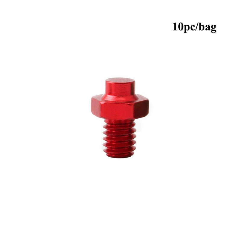 10PCS Aluminum Alloy Bicycle Pedal Bolt Pedal Fixed Studs Anti-Slip Mountain Bike Screws M4 Pedal Anti-Slip Screws: Red