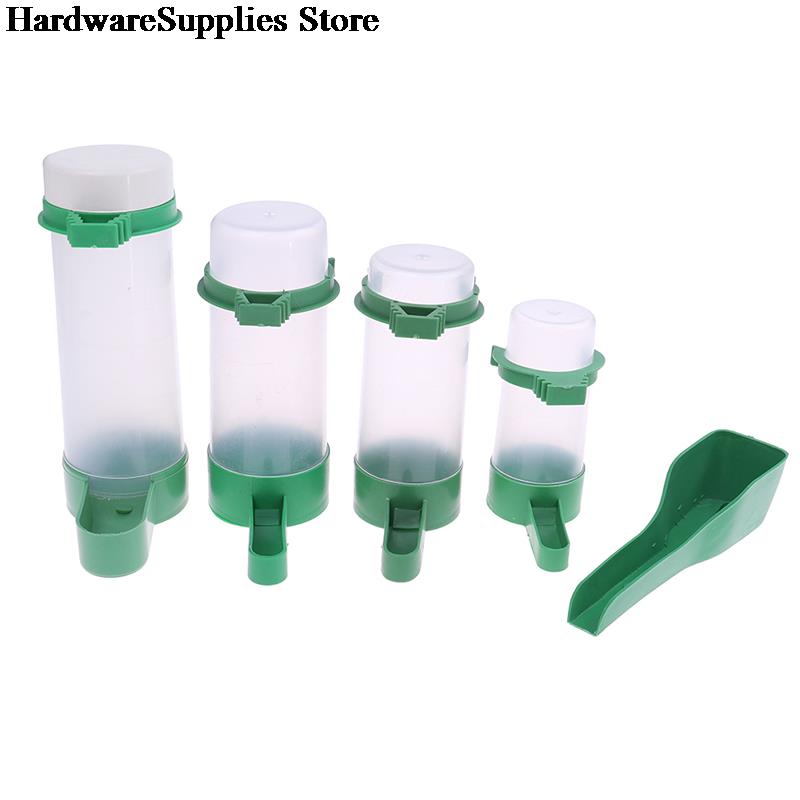 Automatic Bird Feeder Pet Cage Aviary Bird Parrot Budgie Water Bottle Drinker Food Container Waterer Clip Hanging Food Dispenser