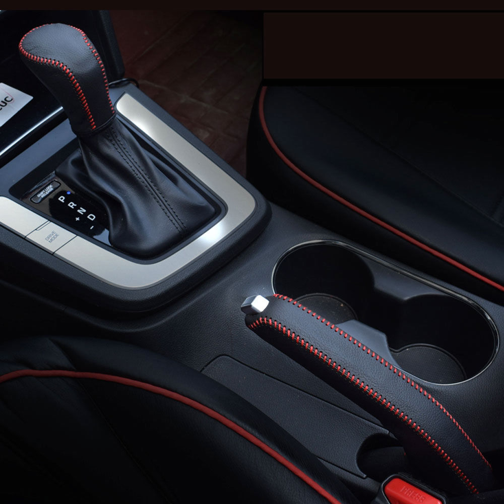 2 Stuks Chrome Lederen Handrem + Pookknop Cover Trim Fit Voor Hyundai Elantra Avante accessoires Auto Styling