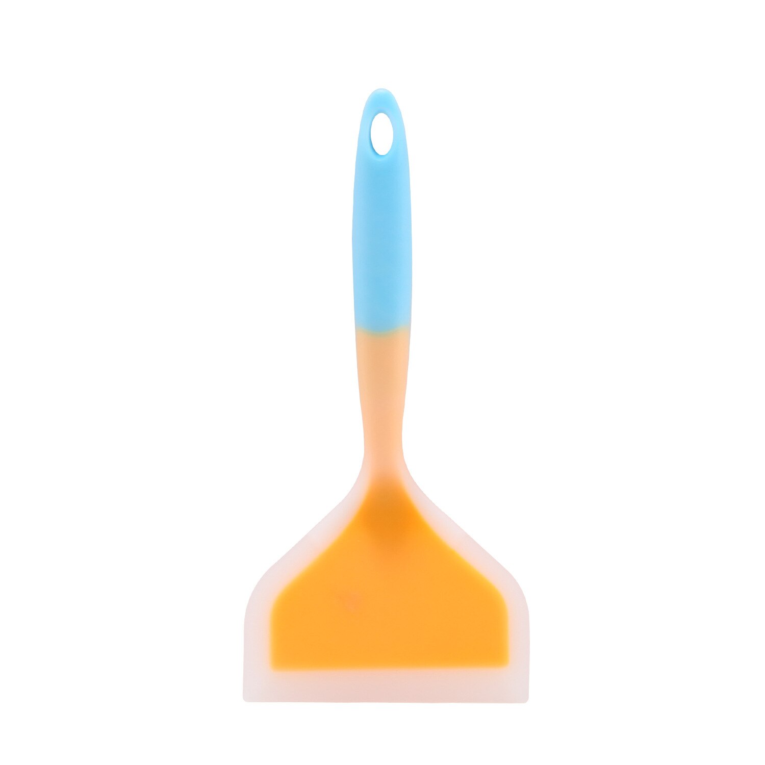 Silicone Cooking Turner Pancake Shovel Non-Stick Beef Meat Wide Pizza Spatula Kitchen Scraper Food Lifters Kitchen Gadgets: Blue and yellow