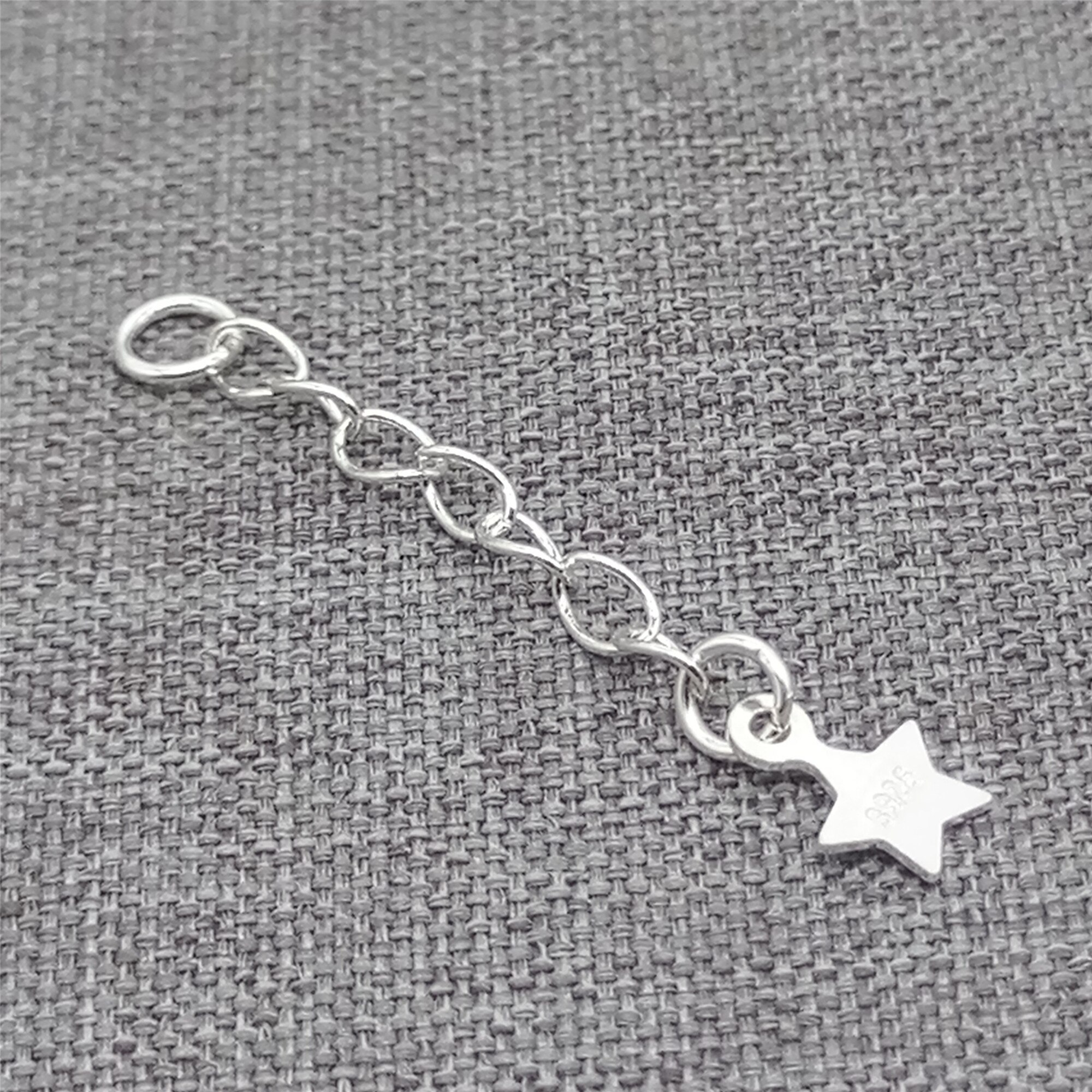 12 Stuks Van 925 Sterling Zilveren Ster Ketting Charm Pentagram Ketting Uitbreiding Extender