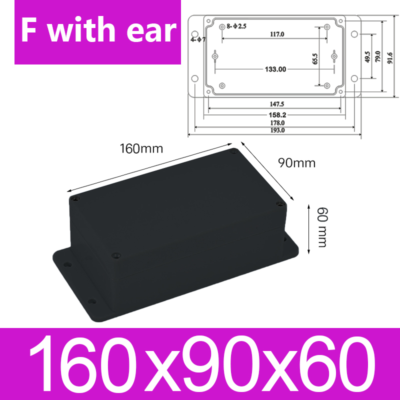 ABS Waterproof Box Housing Electronic Safe Case Plastic Boxes Black Wire Junction Box Plastic Organizer IP67 Waterproof Enclosur: Beige