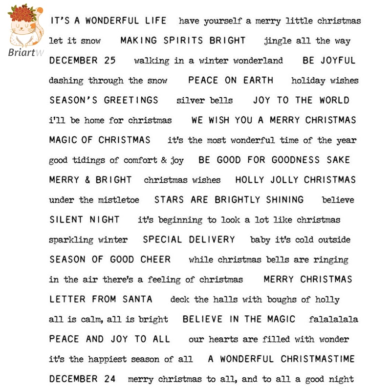 Tiny Tekst Kerst Clear Stempels Voor Diy Scrapbooking Embossing Seal Schilderen Papier Kaarten Hademade Decoratie Ambachten