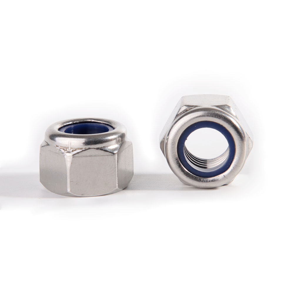 M3 M4 M5 M6 M8 M10 M12 M14 M16 M20 M24 M30 DIN985 316 A4 Roestvrij staal Hex Hexagon Nylon Insert Zelfborgende moer Nylock Borgmoer