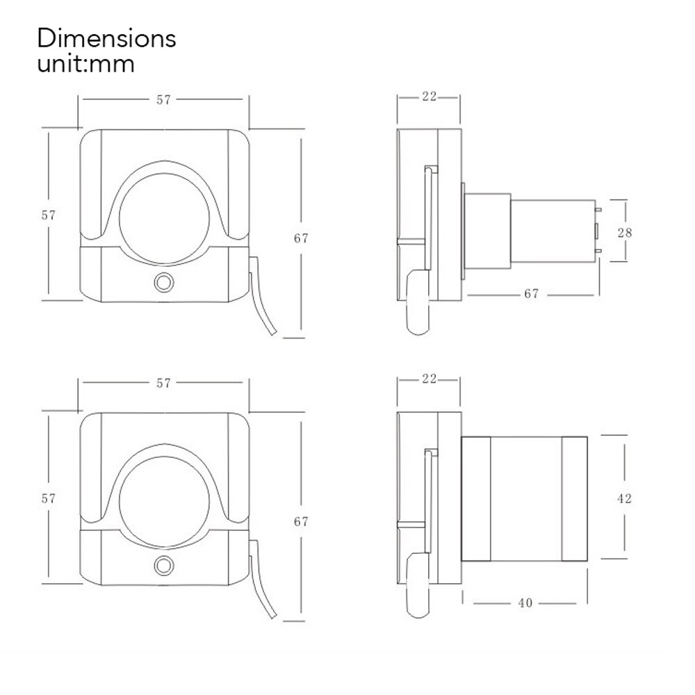 42 Stepper Motor Tubing Hose Diaphragm Pump Peristaltic Pump Vacuum Aquarium Lab Analytical Water Rust-proof Anti-corrosion