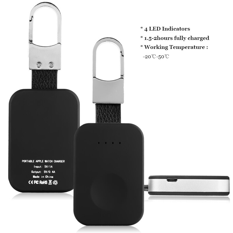 External Battery Pack QI Wireless Charger for Apple Watch iWatch 1 2 3 4 5 6 Wireless Charger Power Bank 950mah Portable Outdoor