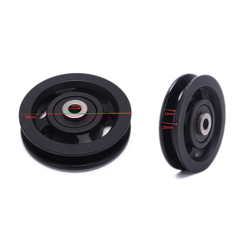 Rueda de la polea del cojinete de Nylon Universal de 50mm/90mm/100mm de diámetro resistente al desgaste Cable de gimnasio equipo de Fitness parte de Color al azar