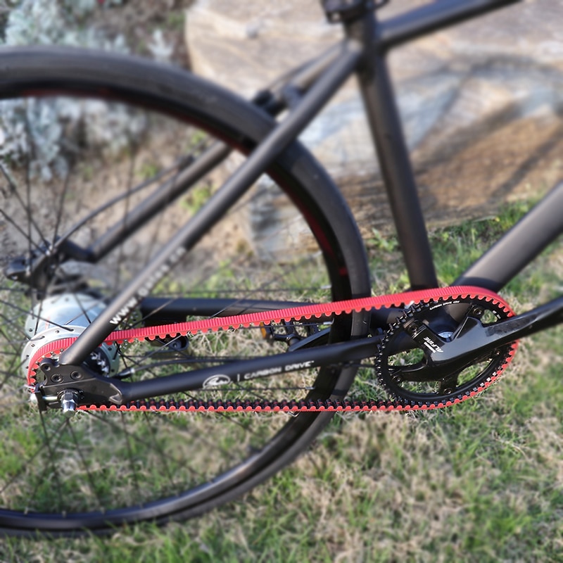 USA Gates Bicycle Sprockets Carbon Fiber Timing Belts Pulley Rubber V-belt CDX CDN Bike Drive Belt 11MM Center Track