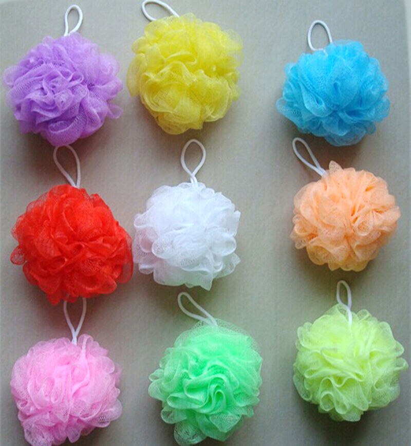 Bad Douche Zeep Bubble Body Wash Exfoliëren Scrub Puff Spons Mesh Net Ball Zachte