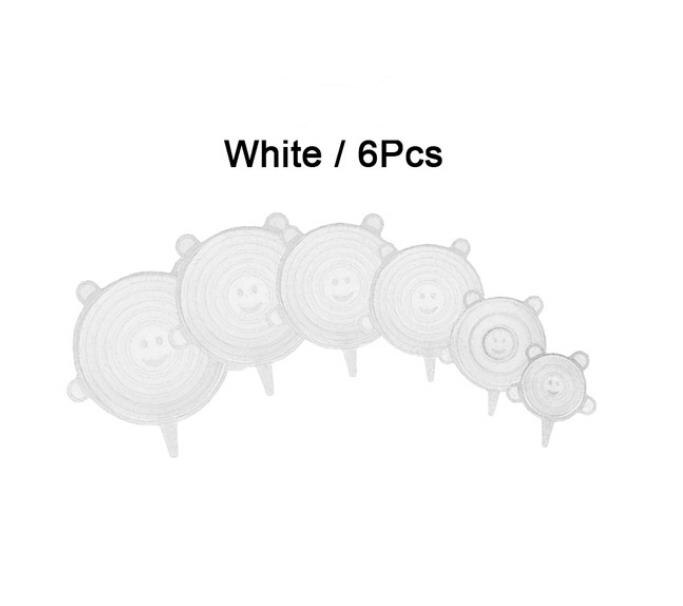 Multifunction Silicone Cover Stretch Lids Reusable Airtight Food Wrap Keeping Fresh Seal Bowl Stretchy Wrap Kitchen Cookware: White