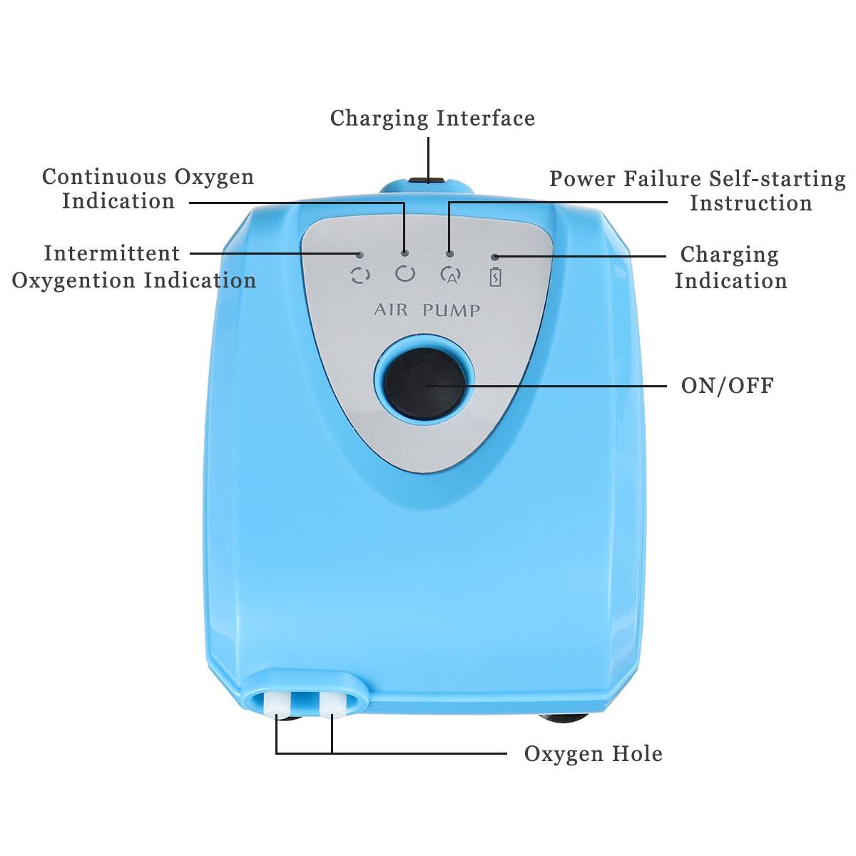 Solpanel akvarie luftpumpe akvarium mini lydløs kompressor akvarium iltpumpe oxygenator belufter udendørs hjem
