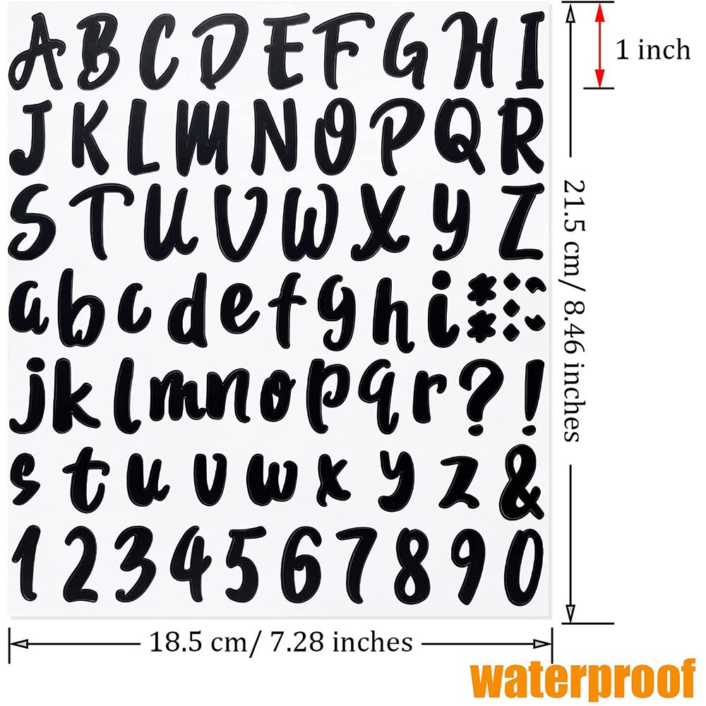 Scrapbooking Craft Stickers YIKTUNQ 1680 Pcs Vinyl Letter Stickers - 1/2  Inch Alphabet Numbers For Crafts Dot Stickers