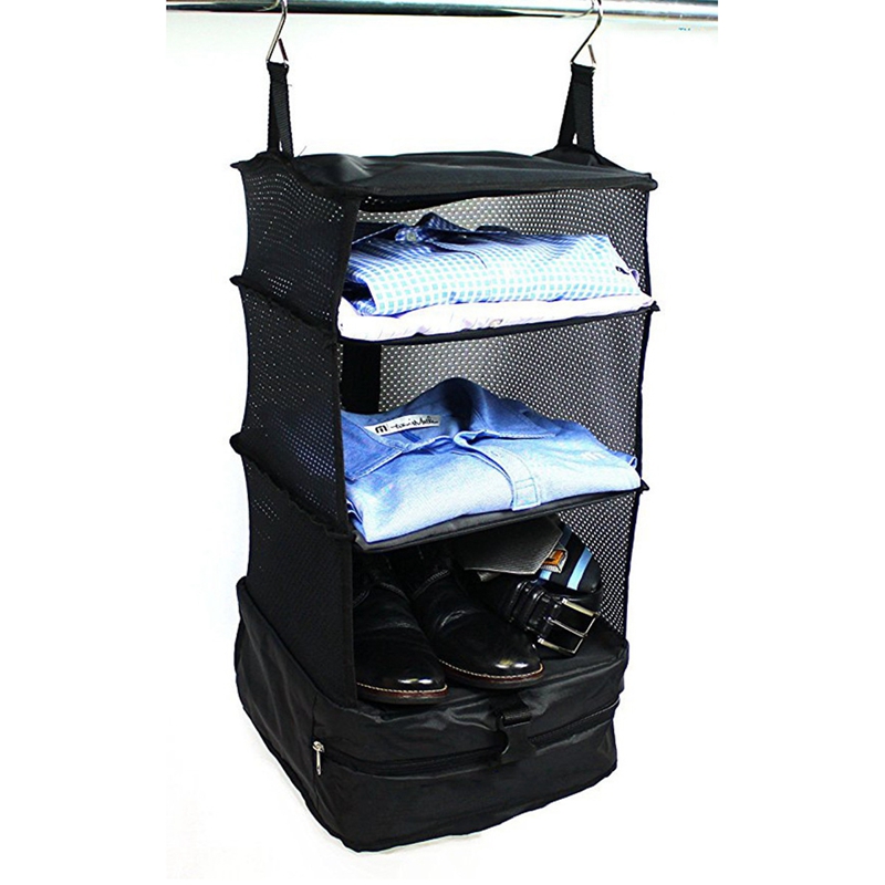 3 Layers Outdoor Camping Storage Hanging Bag Portable Waterproof Drying Net Foldable Hiking Travel Package Mesh Bag