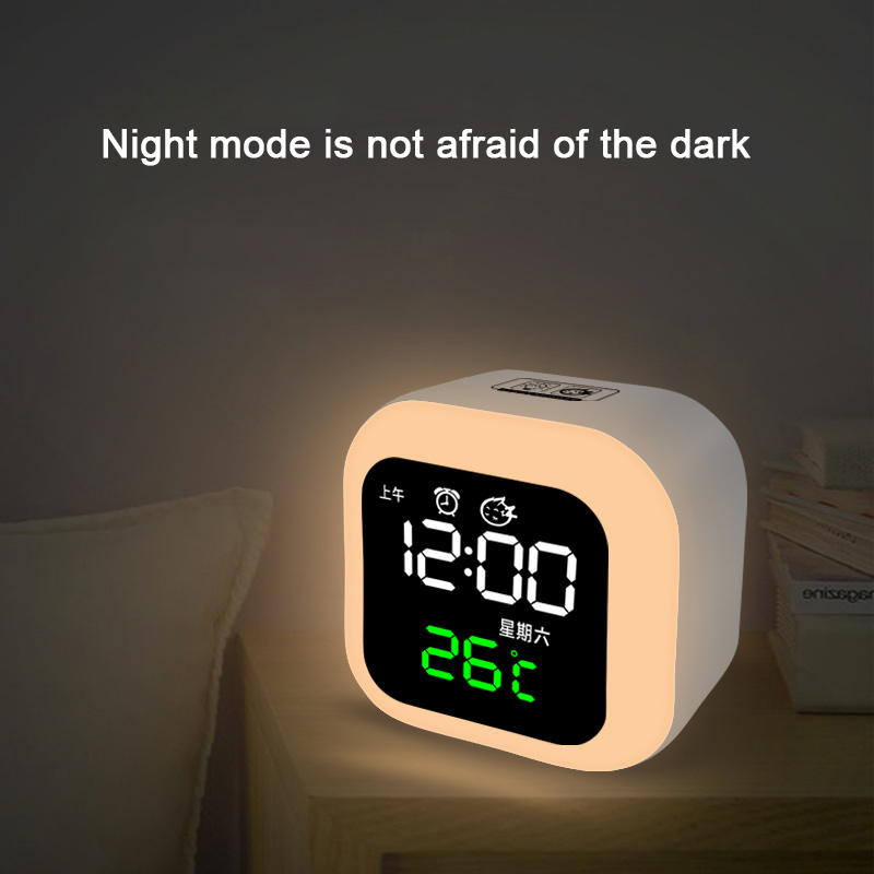 TIMESS Kids Alarm Clock Cute Digital Alarm Clock Kids Bedside Clock Kids Sleep Trainer Wake Up Night Light Electronics