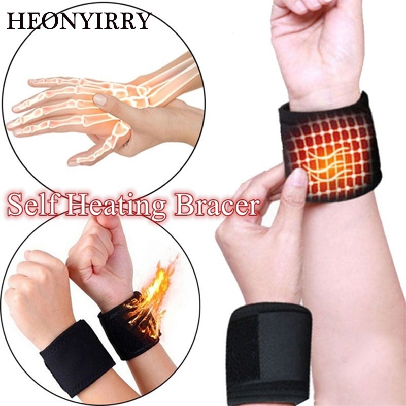 1 Paar Toermalijn Zelfopwarming Magneet Wrist Brace Guard Protector Compressie Pijnbestrijding Hand Brace Therapie Polsband