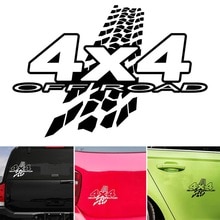 1 pc Persoonlijkheid 4X4 OFF-ROAD Reflecterende Vinyl Decals Auto Sticker Auto-styling Zwart Wit kleur