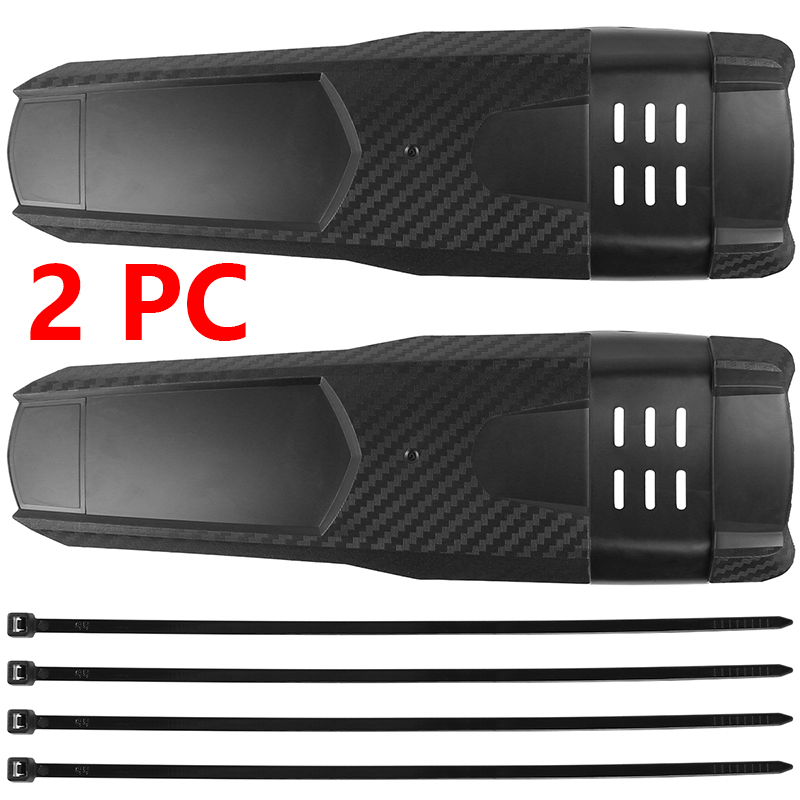 Parafanghi per biciclette montagna MTB bicicletta 26-29 pollici Pneumatici anteriori posteriori Parafango Modello in fibra di carbonio Paraspruzzi allargato Accessorio per ciclismo: Arancione