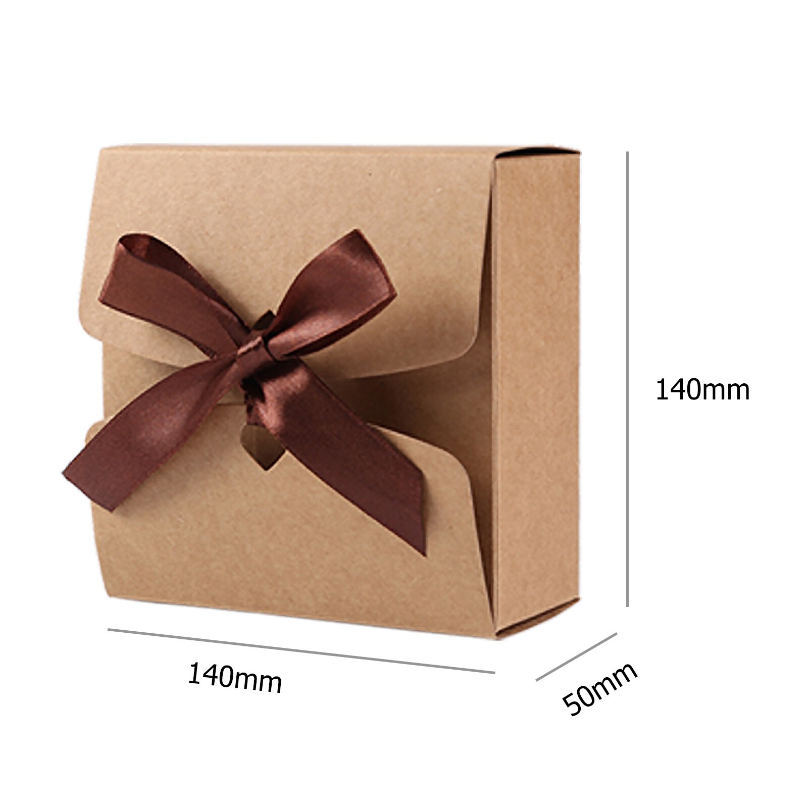 10pcs Box Kraft Paper Packing Box Candy Chocolate Cookies Bag Birthday Decor Foldable Presents Package Wrap Organizer: C