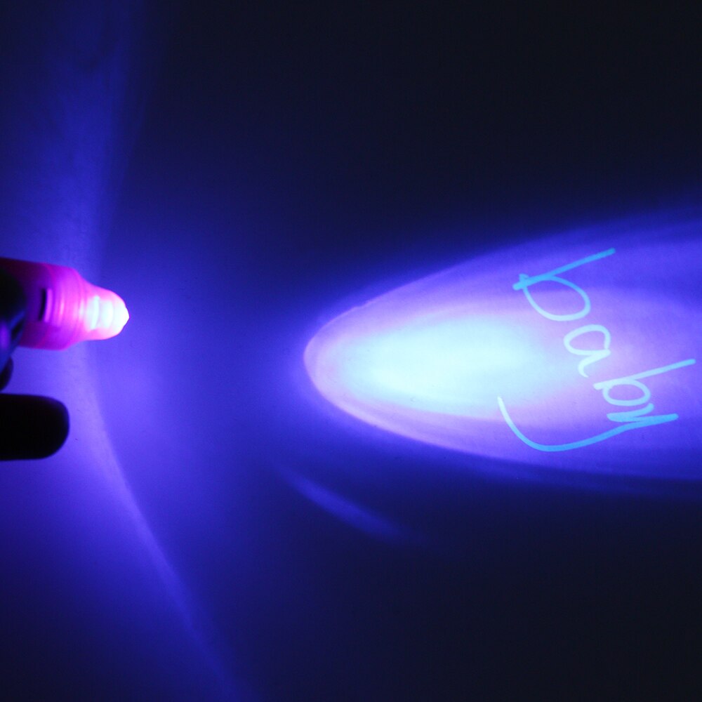 3Pcs/Set Invisible Ink Pen Built in UV Light Magic Secret Message Gadget
