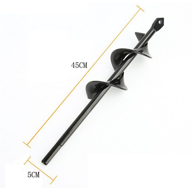 4 Sizes Garden Auger Drill Bit Tool Spiral Hole Digger Ground Drill Earth Drill For Seed Planting Gardening Fence Flower Plante: 5X45CM