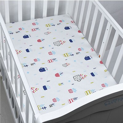 Sábana ajustable para bebé de 130x70 cm, Sábana 100% de algodón textil para el hogar, cubre sábanas, Protector de colchón, sábana para cuna, juego de cama para bebé: Púrpura