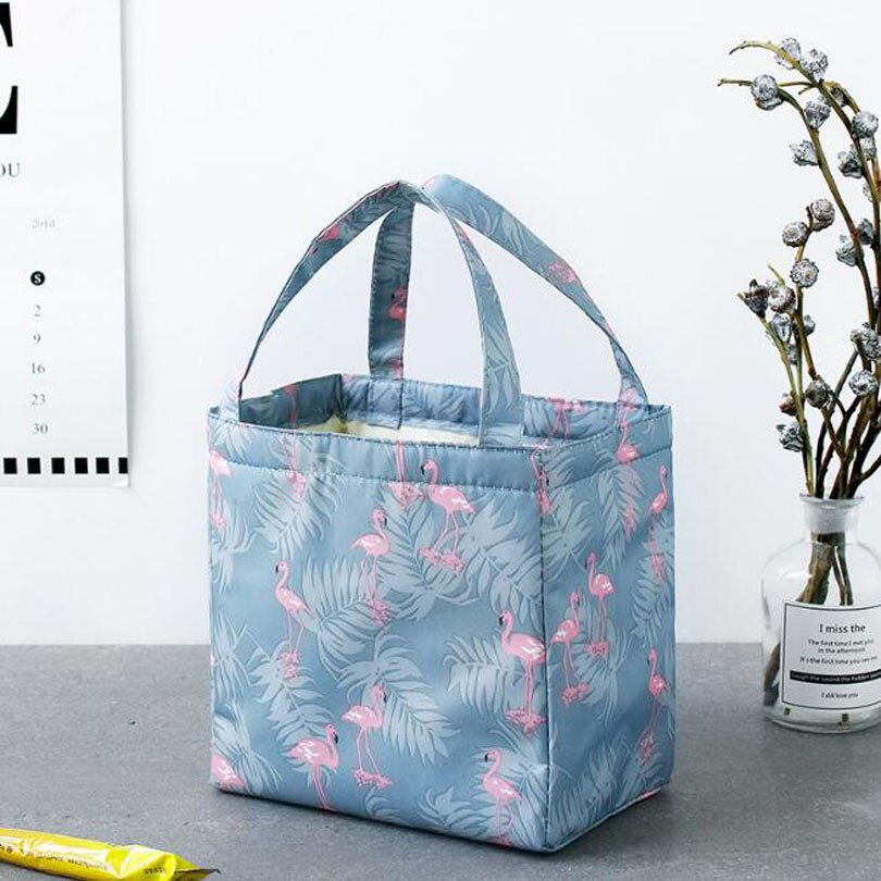 Bolso Oxford a prueba de agua, Bolsa térmica con patrón Floral, Bolsa de almuerzo para la playa, Bolsa de Picnic térmica, Bolsa térmica para mujeres, Chico, Bolsa refrigeradora para hombres: Light Blue