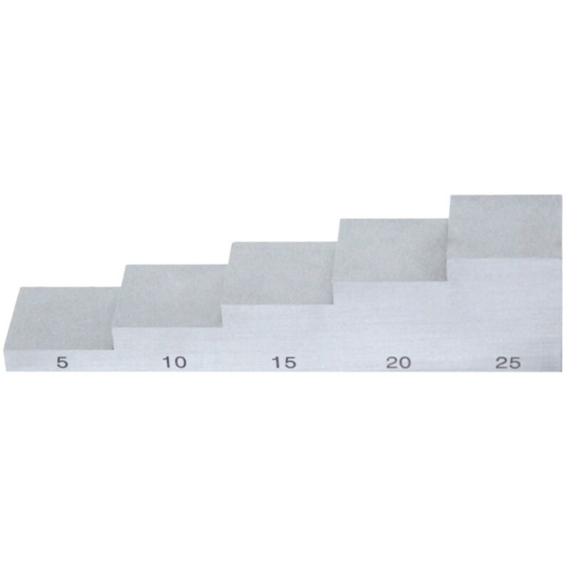 Ultrasonic Thickness Gauge Calibration Step Test Block 5 Step Test Block (1018 Steel): Silver