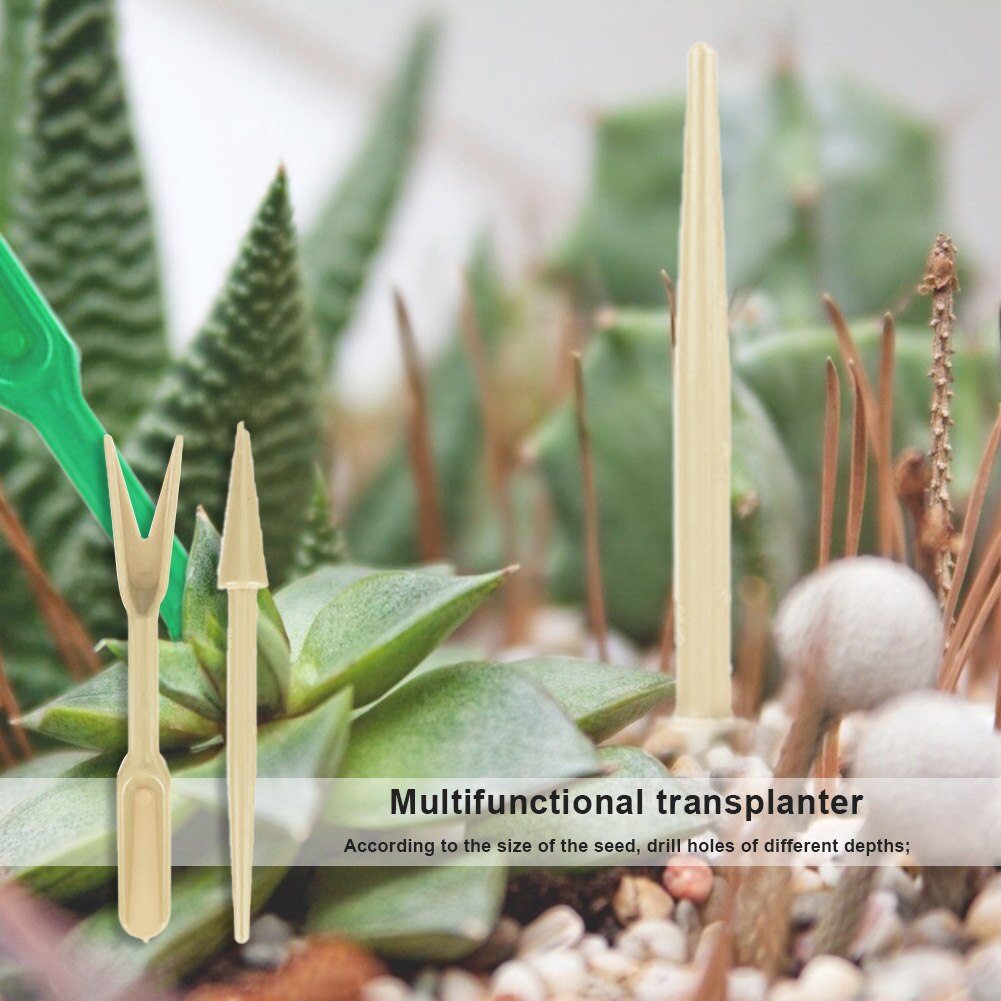 10pcs Plastic Plant Transplanting Digging Tool Planters Garden Seedling Growth Nursery Supplies Bonsai Fertilizer Drilling Tools