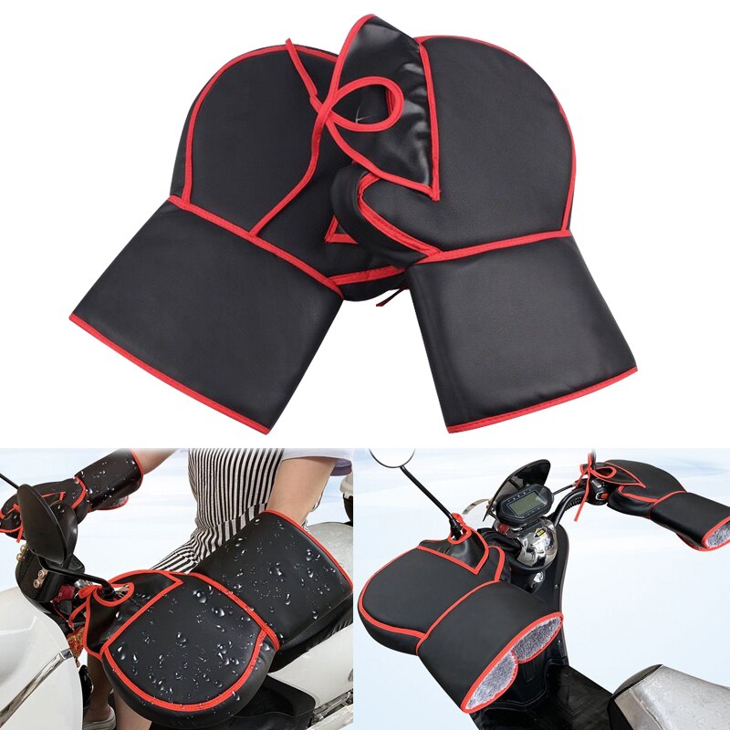 Motorcycle Gloves handlebar levers gloves Scooter Hand Bar Winter Gloves ATV Fur Mitts Motorbike Quad Bike Waterproof leg cover: glove B