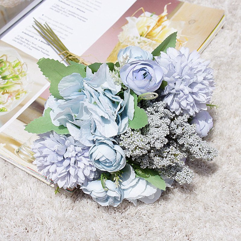 1 Bundel Bruiloft Combinatie Boeket Bruid Bruidsmeisje Bedrijf Bloemen Kunstbloemen Huishoudelijke Producten Home Decor Plakboek: 1